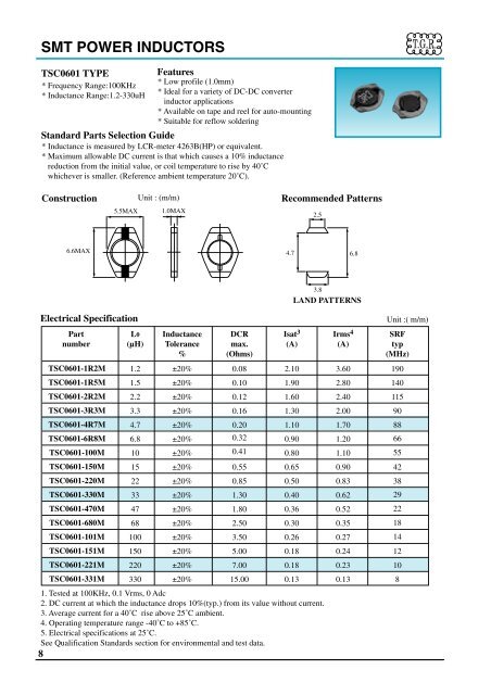 10 item BUSSMANN DR73-470-R DR Series 47 uH ±20 % Tolerance 1.08 A Shielded SMT Power Inductor s 