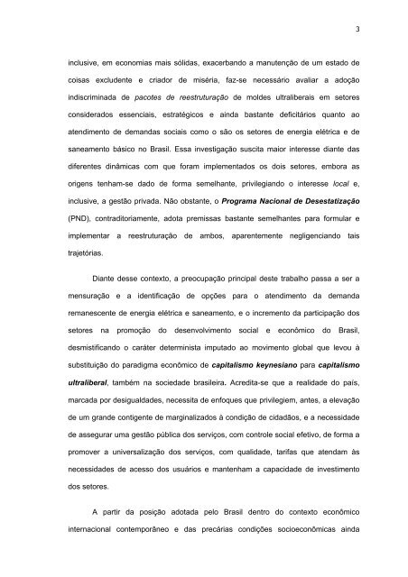 Análise comparativa dos serviços públicos de ... - IEE/USP