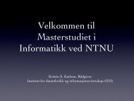 Kristin S. Karlsen, Rådgiver Institutt for datateknikk og ... - NTNU