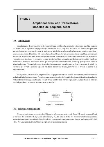 TEMA 2 Amplificadores con transistores: Modelos de ... - CENICASOL