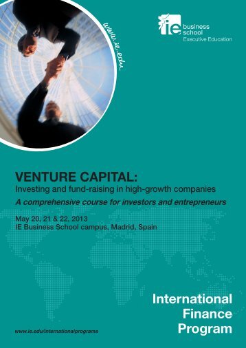 VENTURE CAPITAL: International Finance Program - IE