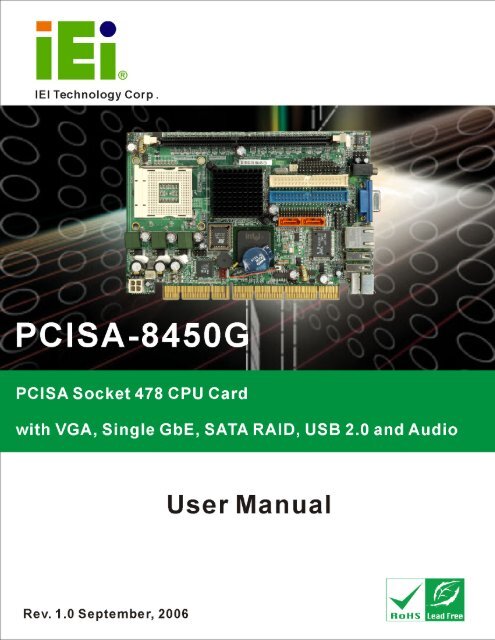 PCISA-8450 User Manual - iEi