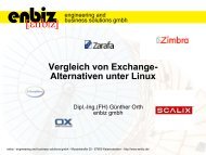 Vergleich von Exchange- Alternativen unter Linux