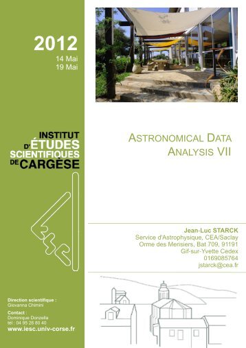 astronomical data analysis vii analysis vii - Institut d'études ...