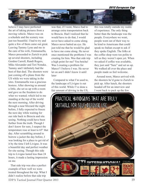 Volume: 17, Issue: 1 (1st Quarter 2013) - IDPA.com