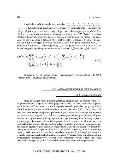 modele matematyczne energoelektronicznych przeksztaÅtnikÃ³w ...