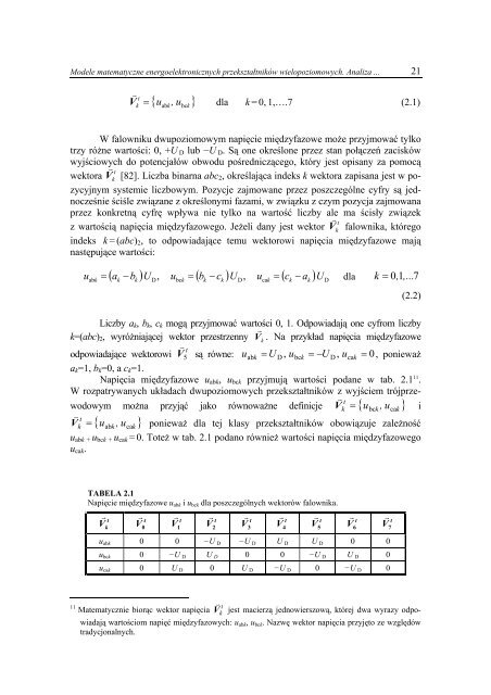 modele matematyczne energoelektronicznych przeksztaÅtnikÃ³w ...