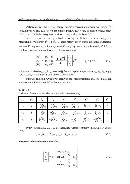 modele matematyczne energoelektronicznych przeksztaÅtnikÃ³w ...