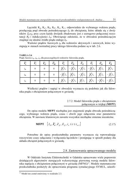 modele matematyczne energoelektronicznych przeksztaÅtnikÃ³w ...