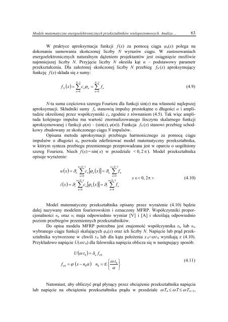 modele matematyczne energoelektronicznych przeksztaÅtnikÃ³w ...