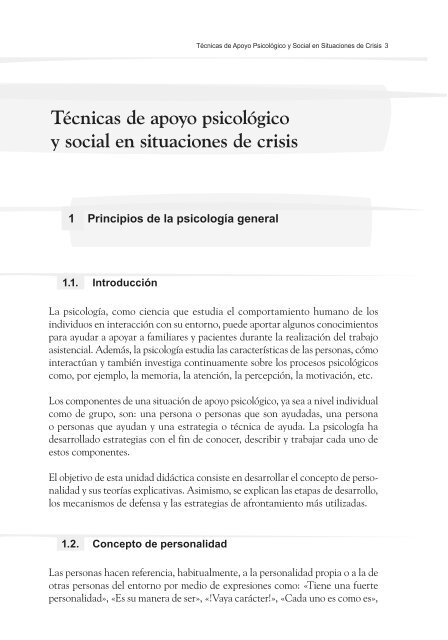 tÃ©cnicas de apoyo psicolÃ³gico y social en situaciones de crisis