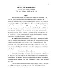 Dr. Gary Yates, Jeremiah, Session 9 The Lord's Dispute ... - Gordon