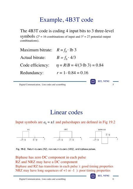 Line coding - NTNU