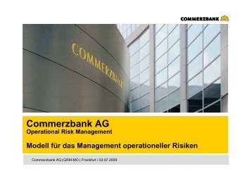 Praesentation - Modell fuer das Management operationeller Risiken