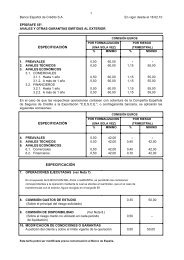 Avales y Otras Garantías Emitidas al Exterior - Banesto