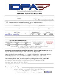 New Membership Application - IDPA.com