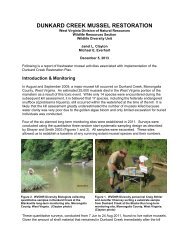 DUNKARD CREEK MUSSEL RESTORATION - West Virginia ...