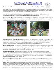 Ide Primary School Newsletter 35