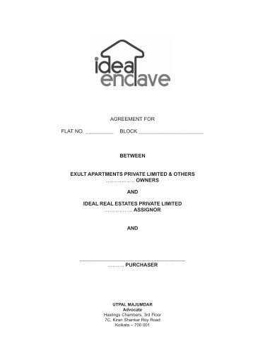 Ideal Enclave Phase-1 Sale Agreement