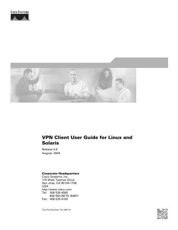 VPN Client User Guide for Linux and Solaris