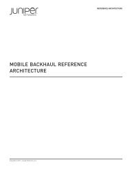 Mobile Backhaul Reference Architecture - ICT Networks