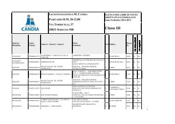 Libri di testo 3^ liceo ling