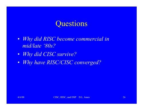 CISC, RISC, and DSP Microprocessors