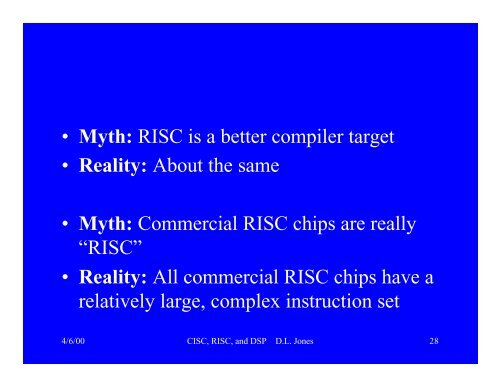 CISC, RISC, and DSP Microprocessors