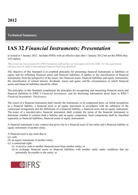 IAS 32 - International Accounting Standards Board