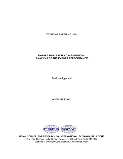 Export Processing zones in India