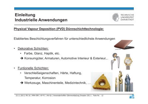 Analyse von multinÃ¤ren PVD N-Schichten auf Magnesium ...