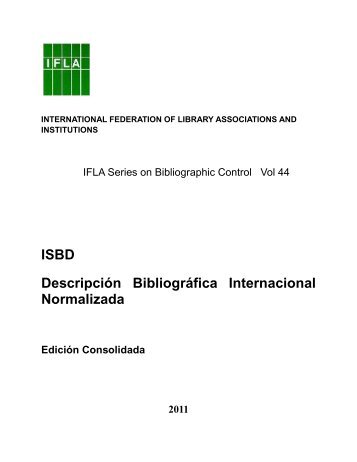 consolidada de ISBD - IFLA