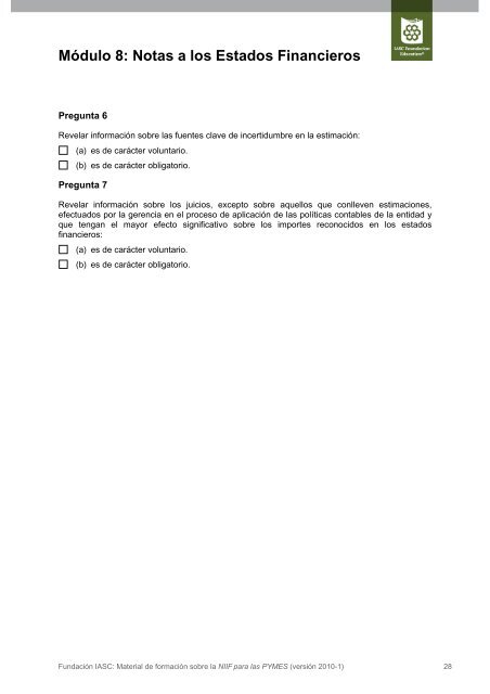 MÃ³dulo 8: Notas a los Estados Financieros - IFRS - International ...