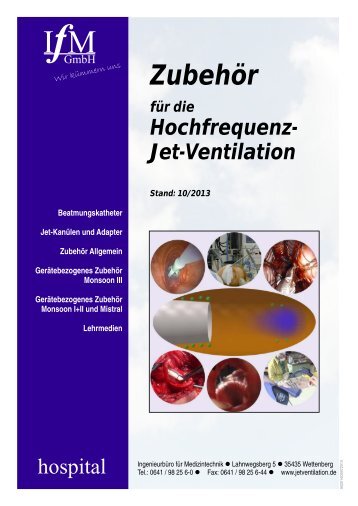 ZubehÃ¶rkatalog Hochfrequenz-Jet-Ventilation - IfM GmbH