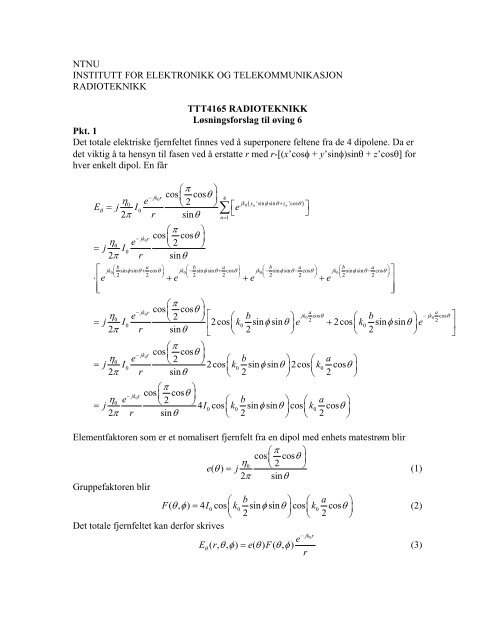 Løsningsforslag til øving 6 - Institutt for elektronikk og ...