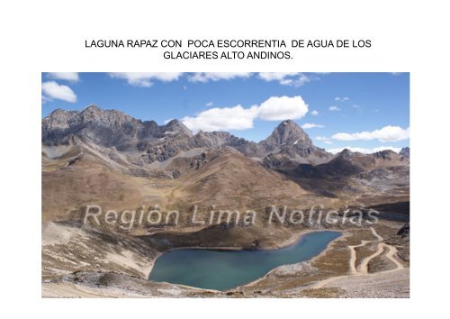 AGUA DULCE, RECURSO NATURAL AGOTABLE. - IESTP Oyon