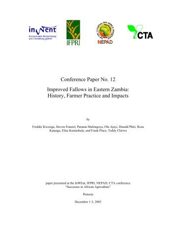 Improved Fallows in Eastern Zambia - International Food Policy ...