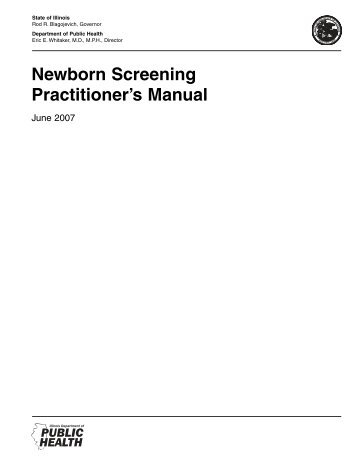 Newborn Screening Practitioner's Manual - Illinois Department of ...