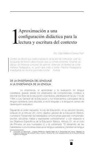 1AproximaciÃ³n a una configuraciÃ³n didÃ¡ctica para la lectura ... - ieRed