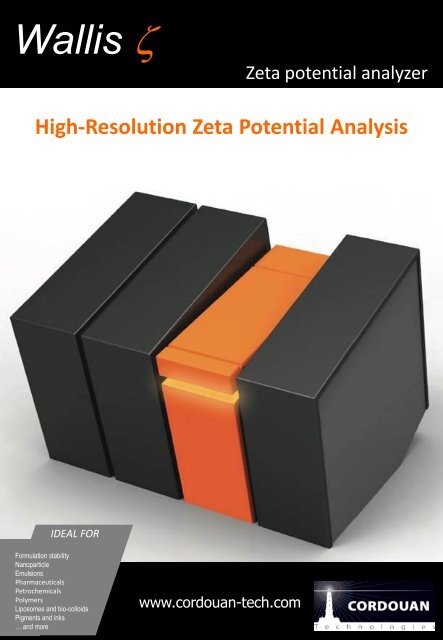 Cordouan Wallis High Resolution Zeta Potential Analysis