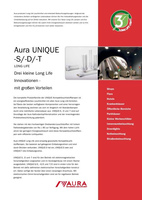 Aura UNIQUE -S/-D/-T - Aura Light