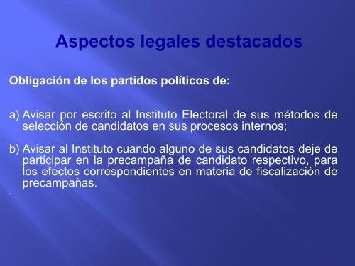 Actos anticipados de precampaÃ±a y de campaÃ±a - Instituto Electoral ...