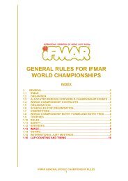 GENERAL RULES FOR IFMAR WORLD CHAMPIONSHIPS