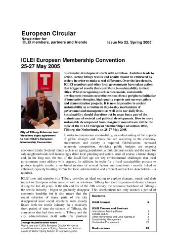 22, Spring 2005 [PDF 1.2mb] - ICLEI Europe