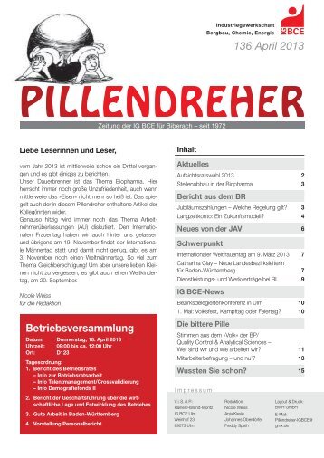 Pillendreher - IGBCE-Biberach