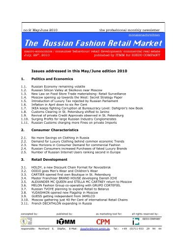 The Russian Fashion Retail Market - Igedo Company