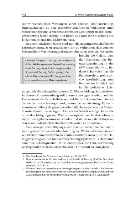 Das deutsche Gesundheitswesen nach den Reformen von 2007