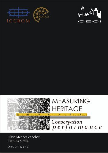 Measuring Heritage Conservation Performance - Iccrom