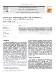 Dating of faults and estimation of surface uplift and erosion rates in ...