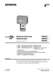 Datenblatt Elektromotorische Stellantriebe SQX32... SQX82 ...